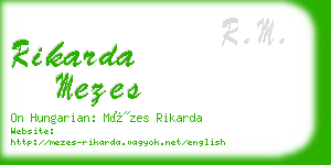 rikarda mezes business card